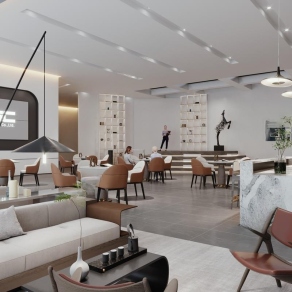 现代茶水间3D模型下载